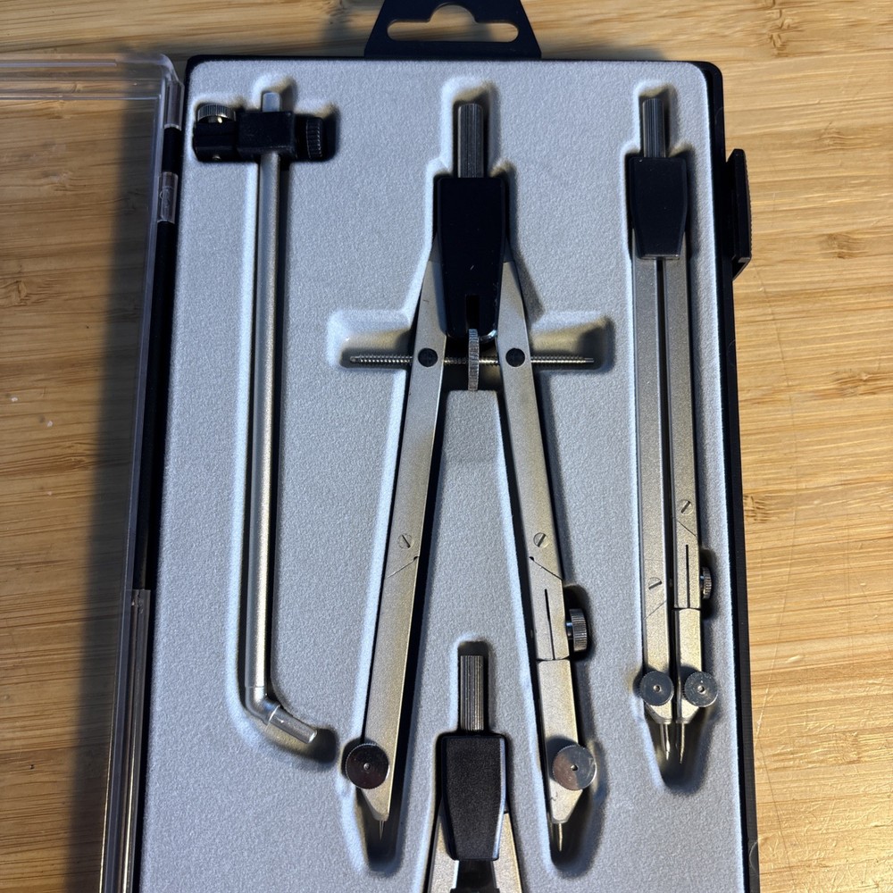 Technical Drawing Springbow/Geared Head compass set. Boxed. Complete VGC