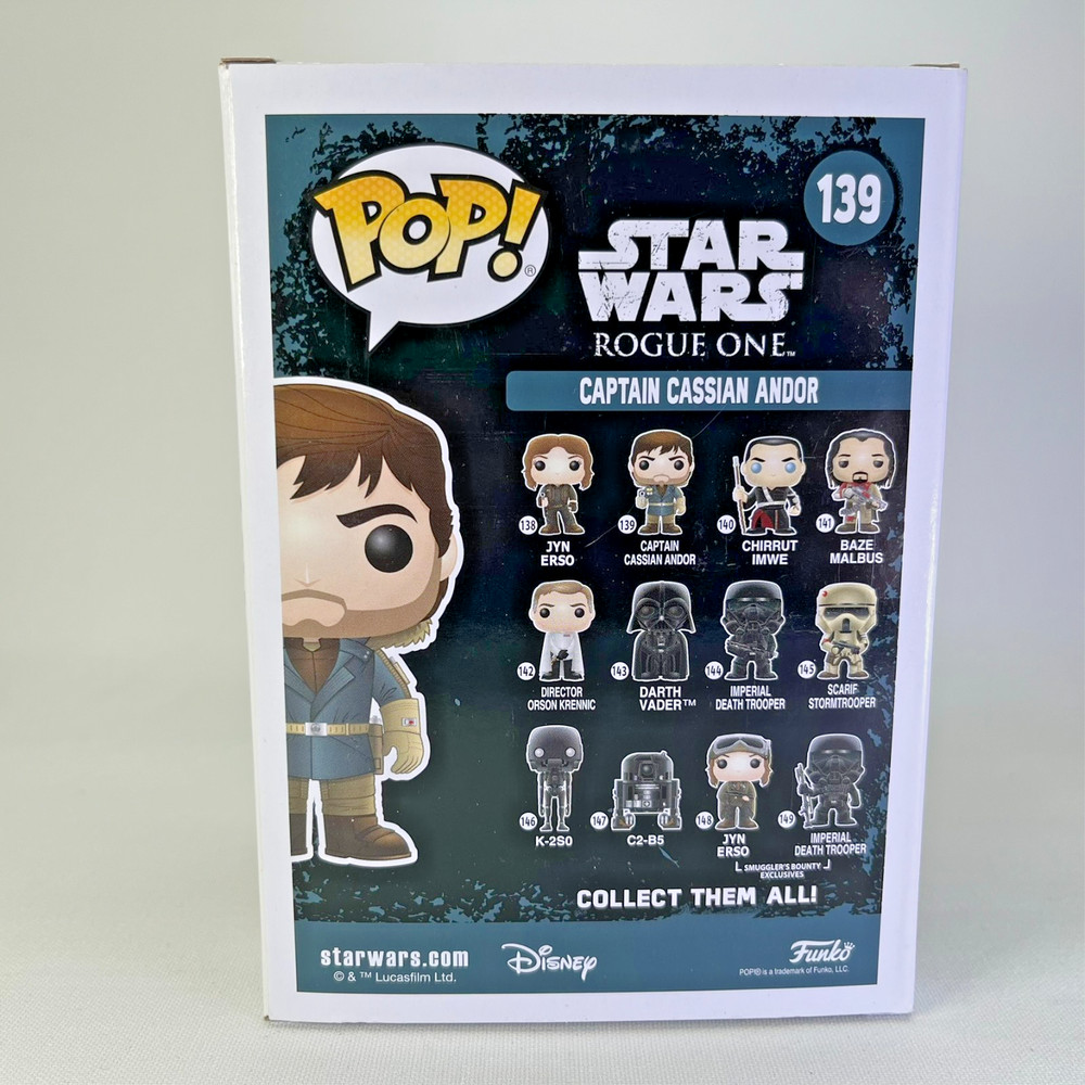 Funko Pop Star Wars Cassian Andor | Rogue One | No 139 | Includes Protector New