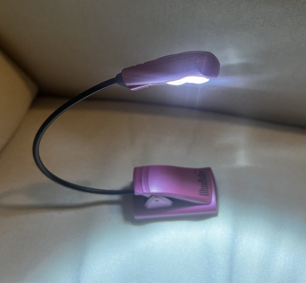 UltraBrite Pink LED Clip-On Reading Light