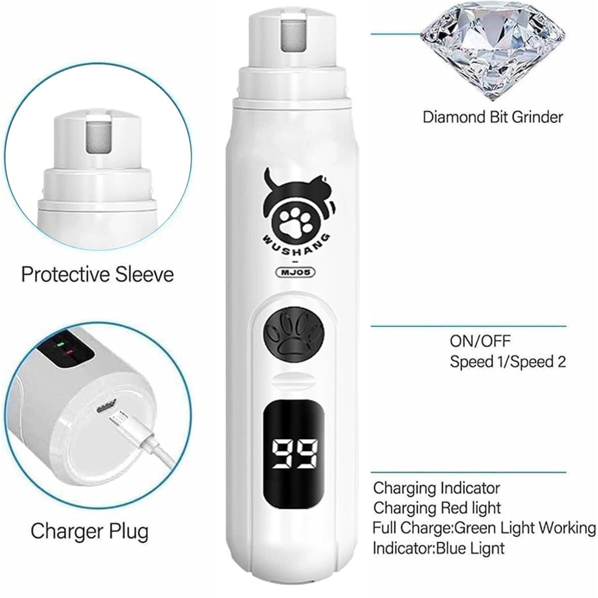 Silent Grind Pro Silent Grind Pro 2-Speed Electric Dog Nail Trimmer 2025