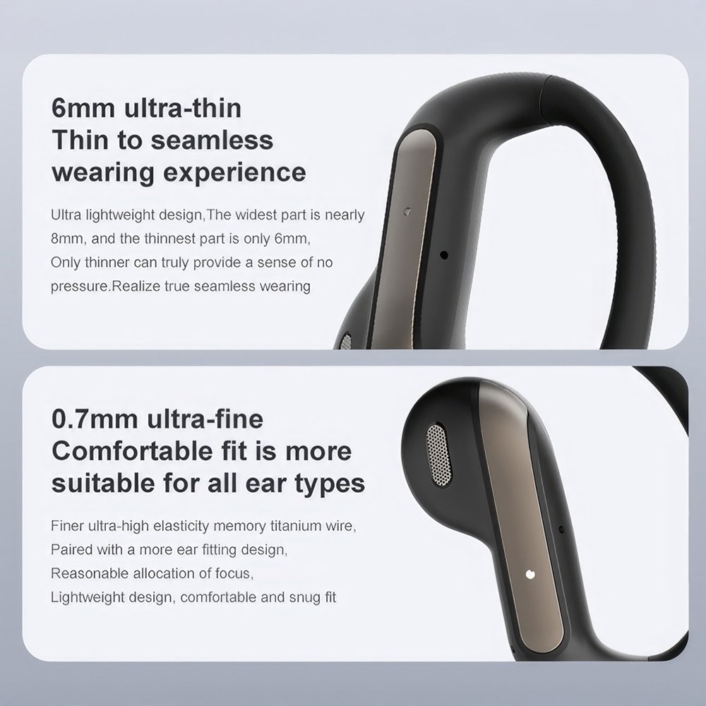 Wireless AI Language Translator Earbuds Bluetooth Real Time Open-Ear Translation