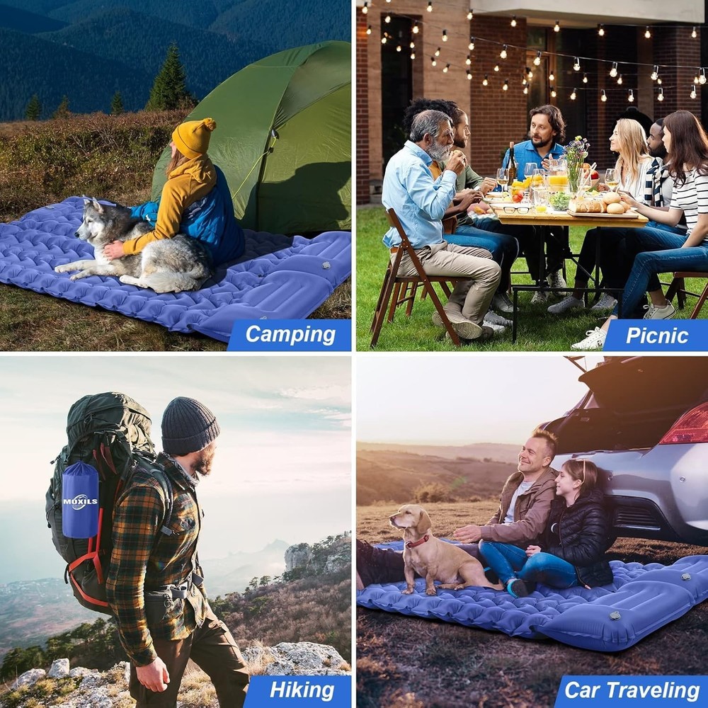 Sleeping Pad, Ultralight Inflatable Sleeping Pad for Camping, Built-in Pump, ...