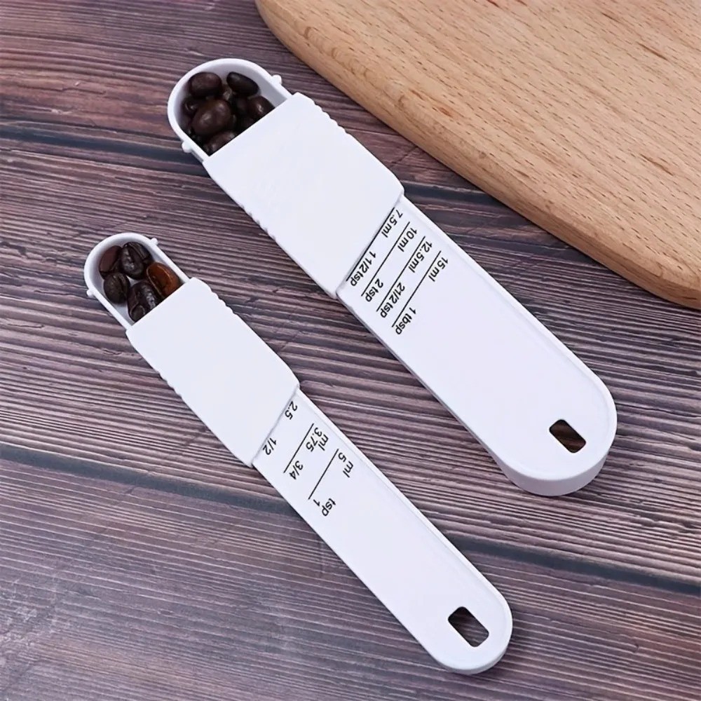 2 Pcs Adjustable Measuring Spoon Set– Teaspoon & Tablespoon Kitchen Baking Tool
