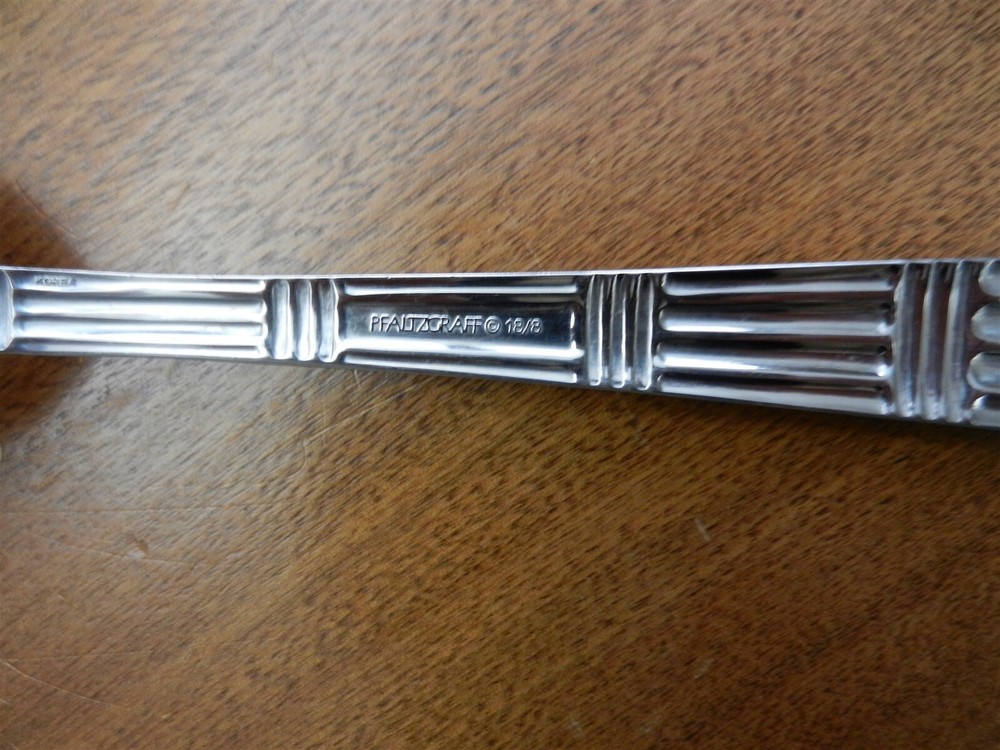 Pfaltzgraff Stainless Flatware STRATA 4Pc Serving Set Spoons Fork Ladle T08