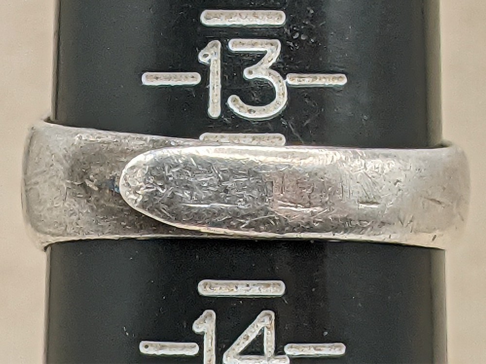 Great 1945 Chinese Victory/Good Luck Silver Ring from CBI Large Size 13.5