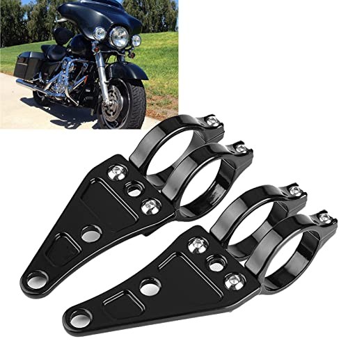 2pcs Fork Headlight Mounting Bracket Clamps Aluminium Adjustable Universal