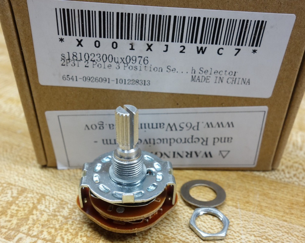 2P3T 2 Pole 3 Position Selectable 1 Deck Band Channel Rotary Switch Selector