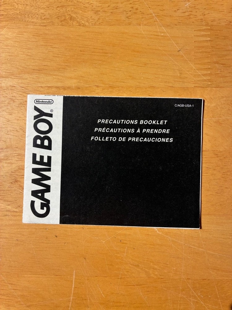 Game Boy Consumer Information And Precautions Booklet