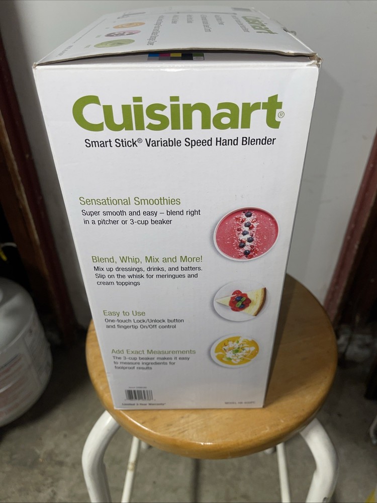 Cuisinart Smart Stick Variable Speed Hand Blender Food Processor HB-900pc NEW