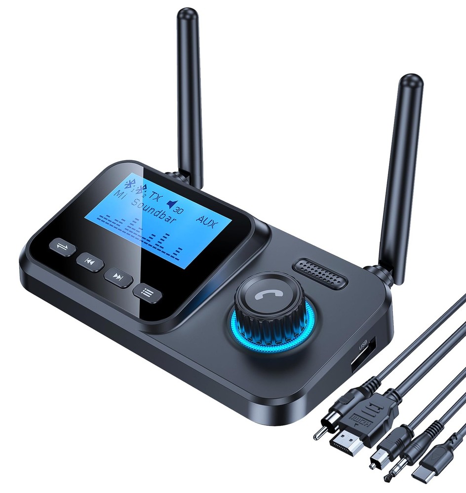 Bluetooth Transmitter for TV to 2 Headphones with HiFi ARC Low Latency, Bluet...