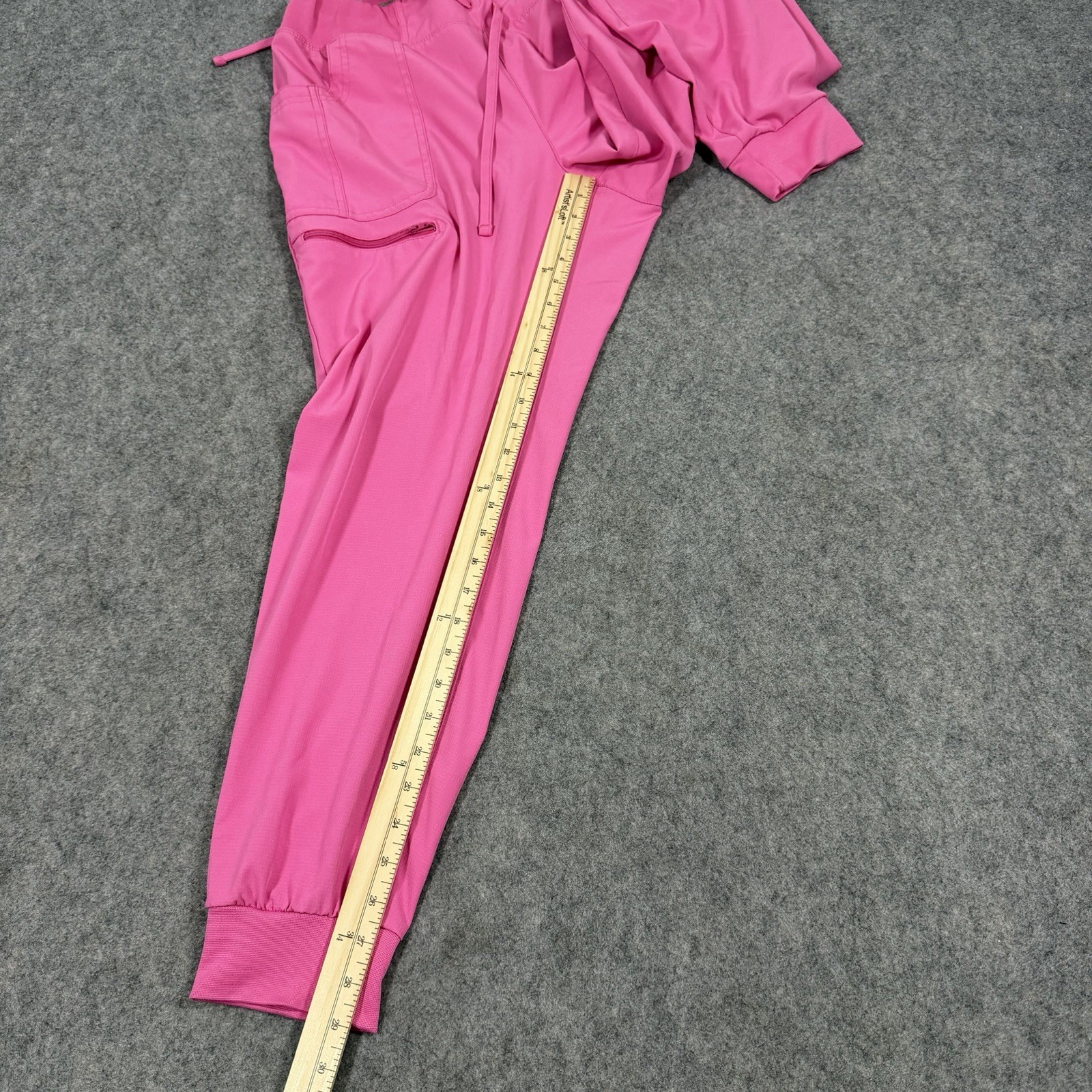 Heart Soul Scrubs Pants Women's Size Large Petite (Actual Fits W34xL29) Hot Pink