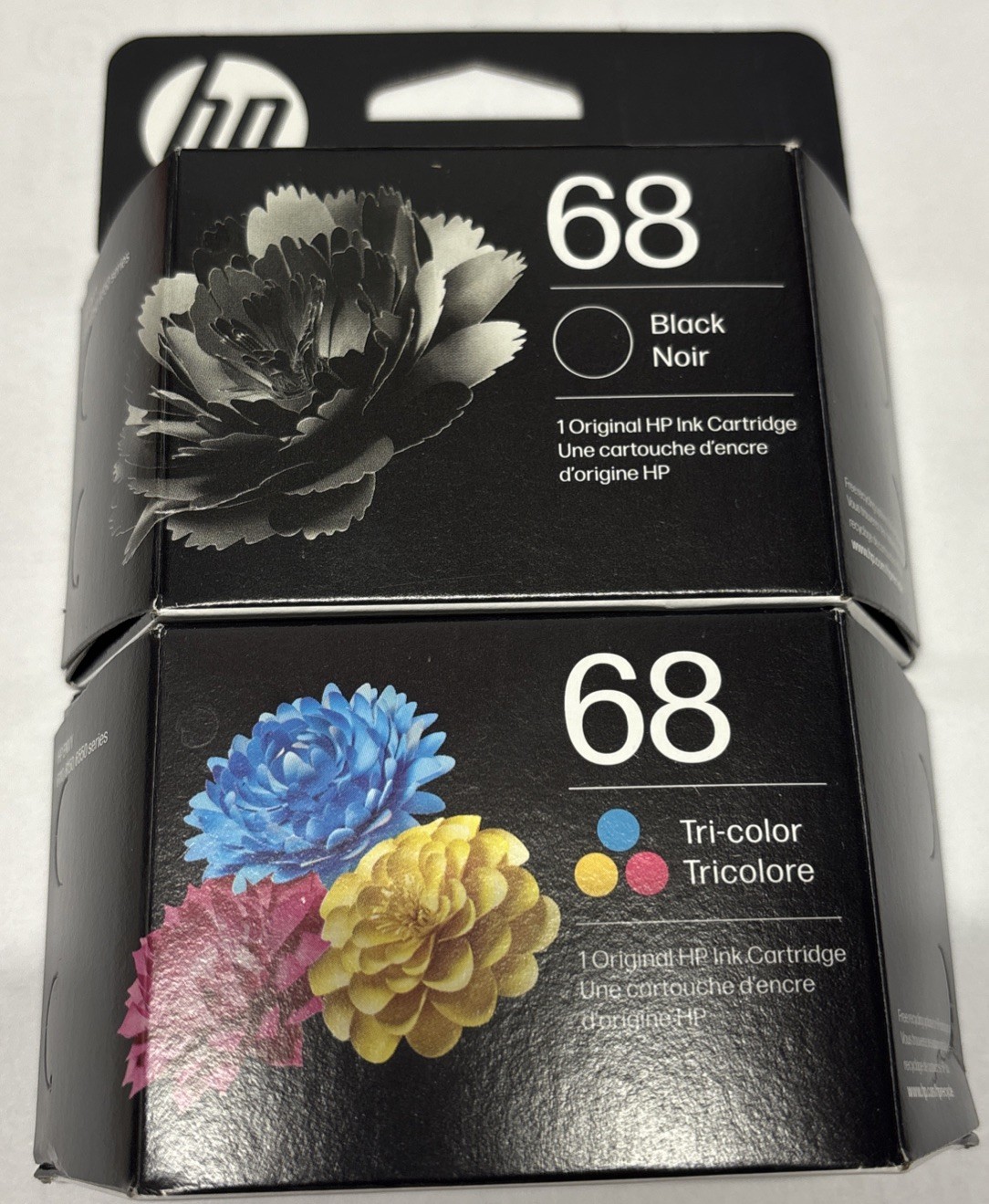 HP 68 2-Pack Black/Tri-color Ink Cartridge Combo, Exp 11/2026.