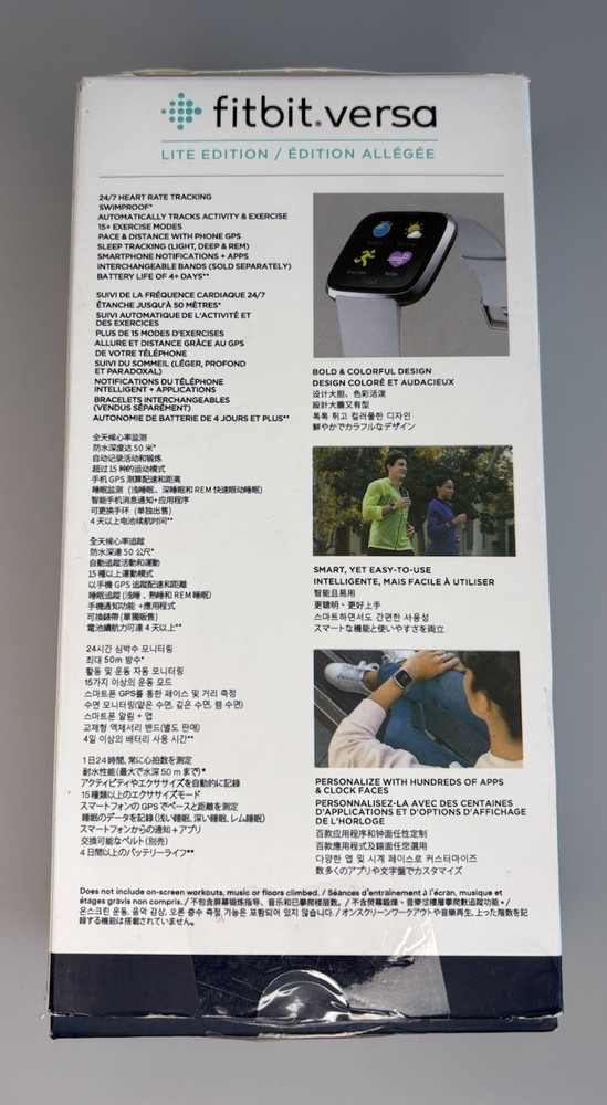 Fitbit Versa Smart Watch Lite Edition - white Open Box (Read)