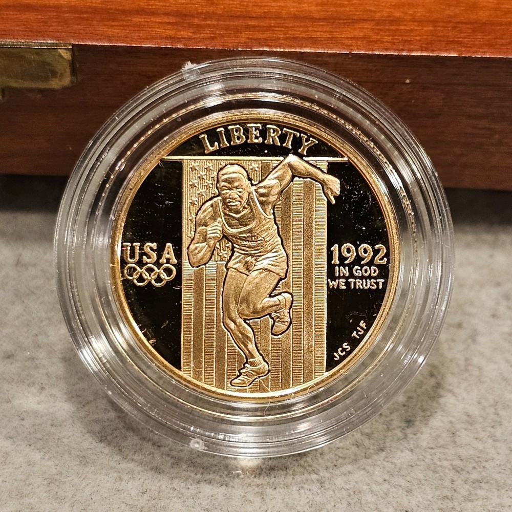 1992 GOLD/SILVER Olympic Proof Set Proof/Unc Box COA