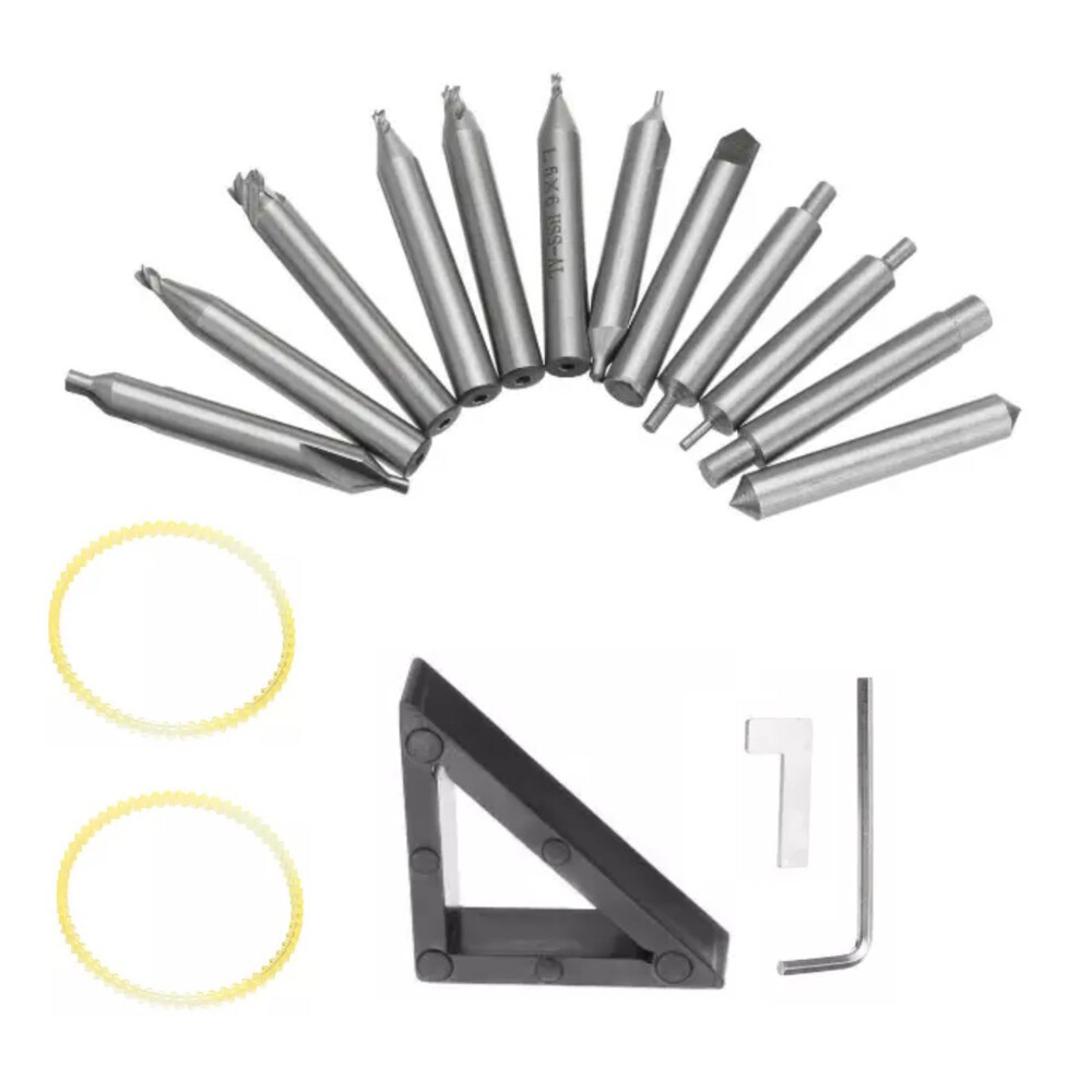 17x Cutter Drill Bit Set For 368A Locksmith Tool Vertical Key Cutter Machine
