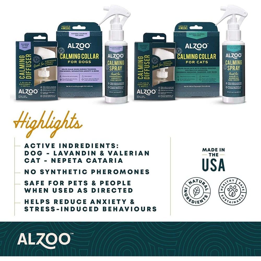ALZOO All Natural Calming Diffuser Refill for Cats