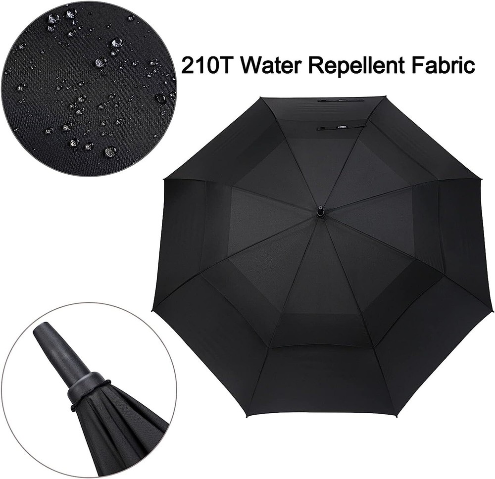 72 Inch Huge Large Oversize Golf Umbrella Automatic Open Double Canopy Windproof
