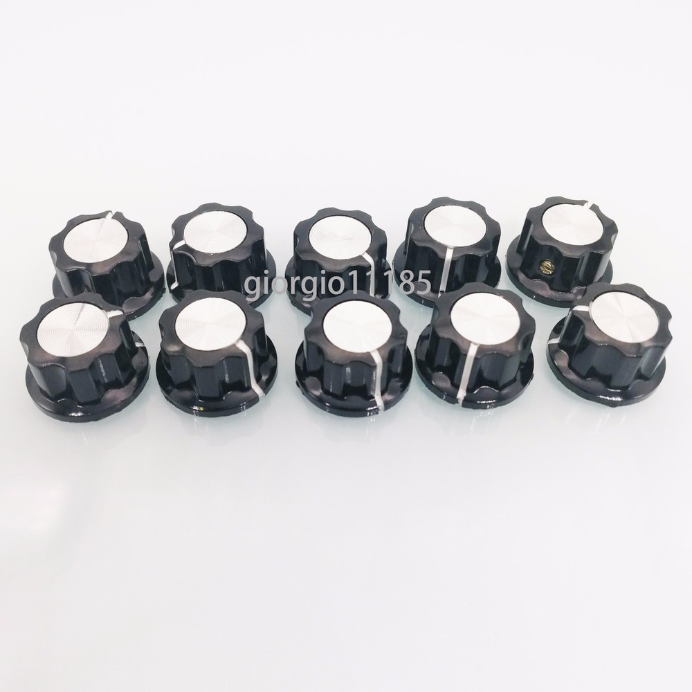 10pcs plastic control round screw type pot potentiometer Knob MF-A01