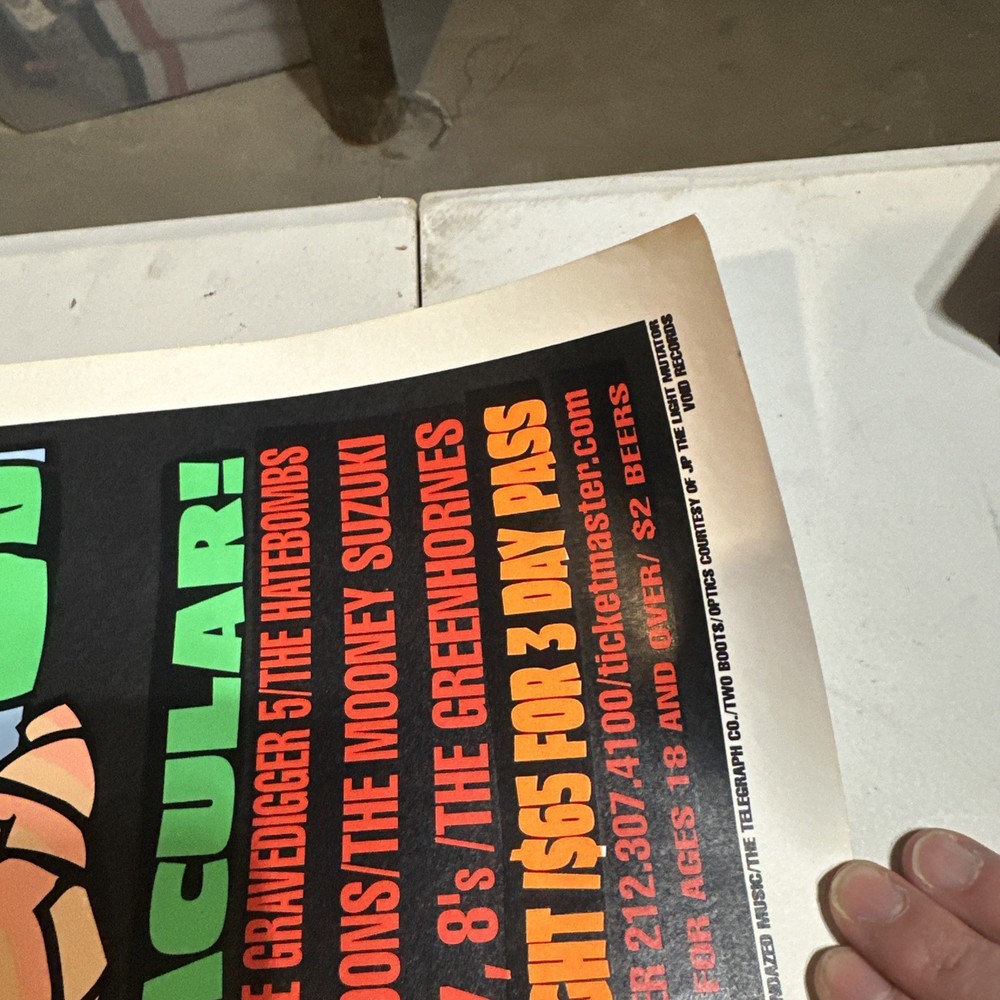 Cavestomp! ‘99 Poster Frank Kozik Captain Caveman Cavestomp Records 35x22.5