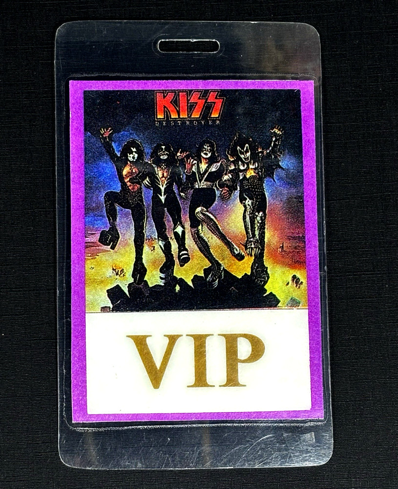 Vintage KISS Destroyer Concert VIP Visitors Laminated Lounge Pass
