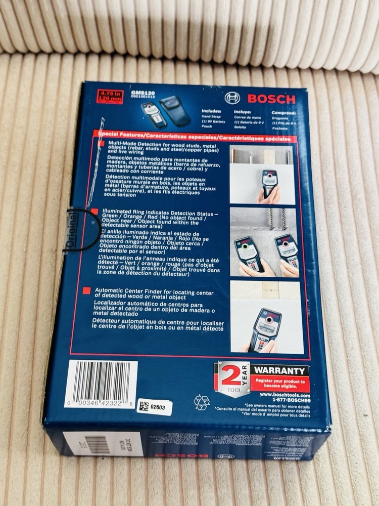 BOSCH Professional Measuring Tools Tool Multi Detector GMS 120 NEW Original Box