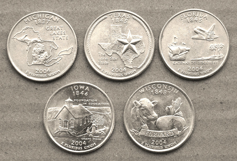 2004 D all 5 State quarters