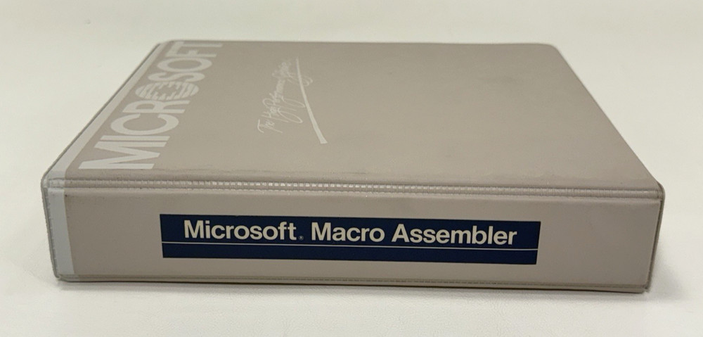 Microsoft Macro Assembler MS-DOS Version 4 Manual, Software, Acrylic Case 1984