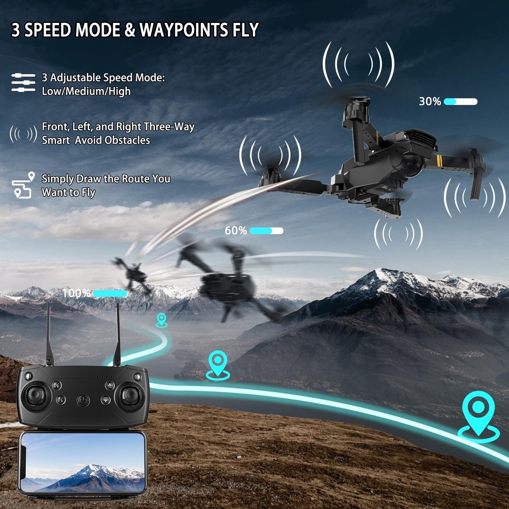 Drones with Camera for Adults 1080P, Mini Drone with Camera Foldable Drones f...