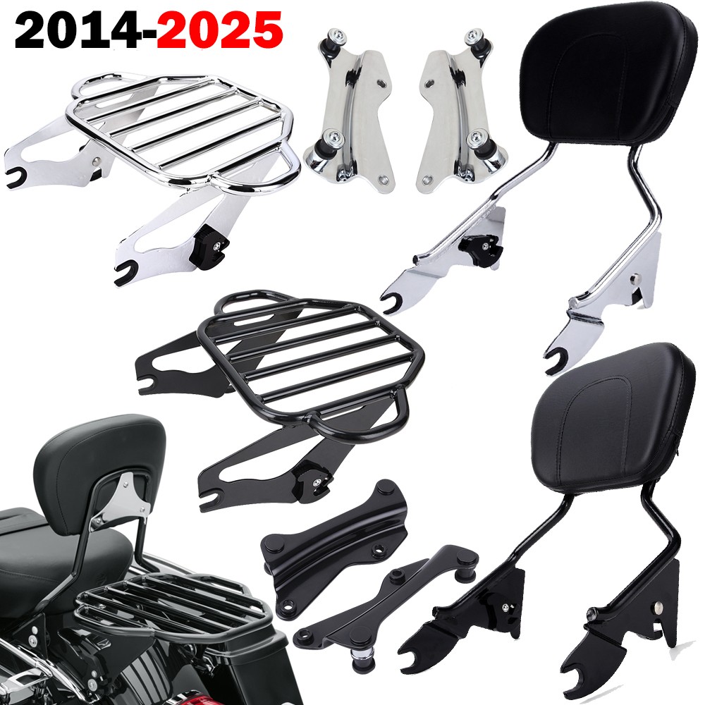 Backrest Sissy Bar Rack Docking Hardware Kit For Harley Road Street Glide 14-25