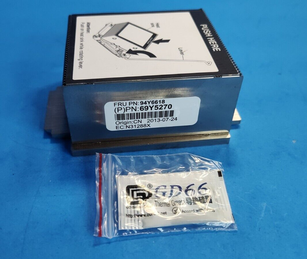 IBM X3650 M4 Server CPU Processor Heatsink Cooler Assembly w/Compound 69Y5270