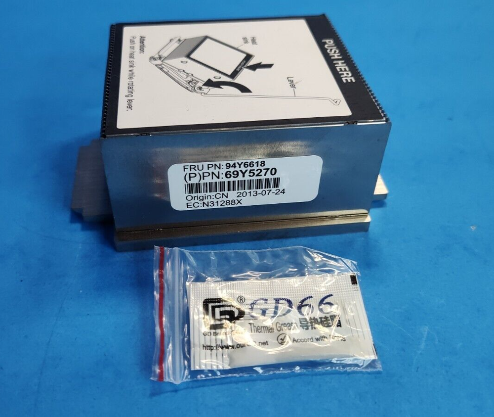 IBM X3650 M4 Server CPU Processor Heatsink Cooler Assembly w/Compound 69Y5270