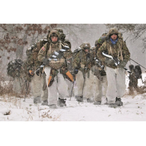 US Military Surplus MSR Snowshoes Steel Crampons and Grip Rails Gray Used