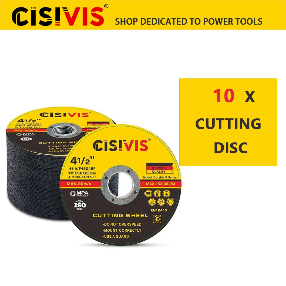 10PACK Cut Off Wheels 4-1/2" Metal & Stainless Steel Angle Grinder Cutting Disc.