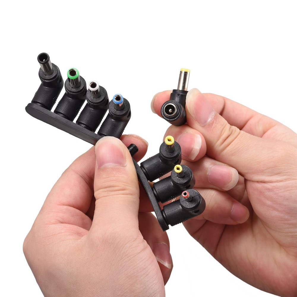 DC Power Adapter Kit 8pack 5.5*2.1mm Right Angle Jack Converter Connector Set