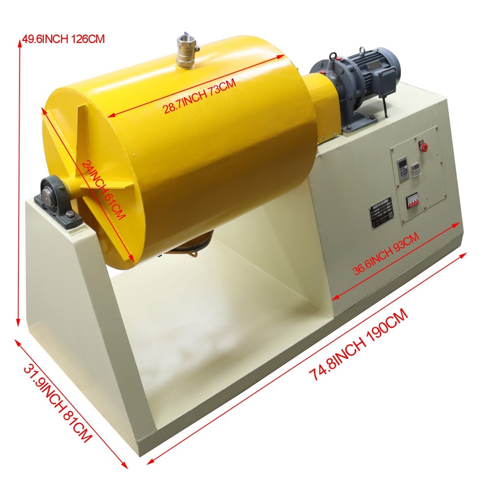 Horizontal Ball Mill Gold Lab Extraction Material Mixing Pulverizing Machine220V