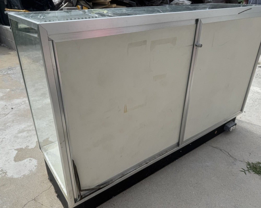 Glass Display Case For Store With Shelves & Lock