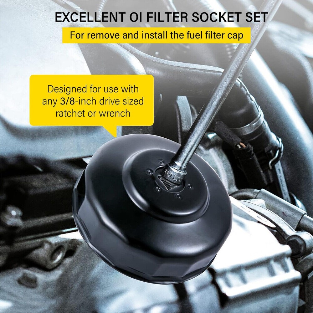 Oil Filter Socket Set Cup Socket Tool Set 16 PCS Oil Filter Cap Wrench