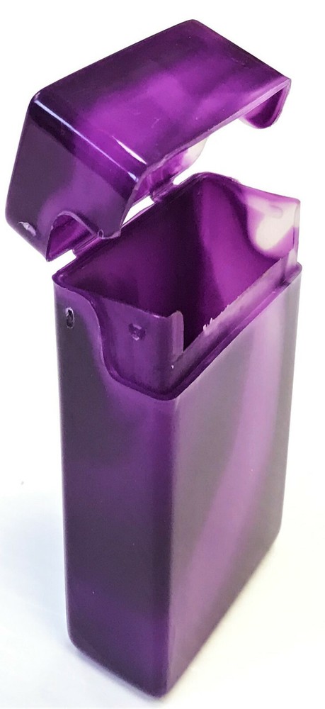 Eclipse Glossy Marble Hard Plastic Crushproof Cigarette Case, 4ct, 100s, 3115M