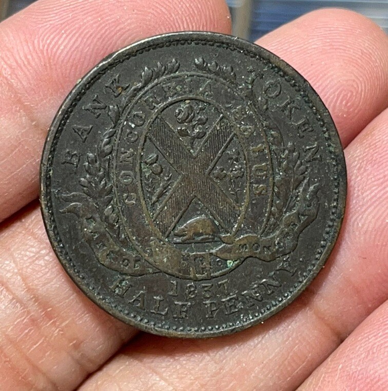 1837 Canada One Penny Token Coin #2