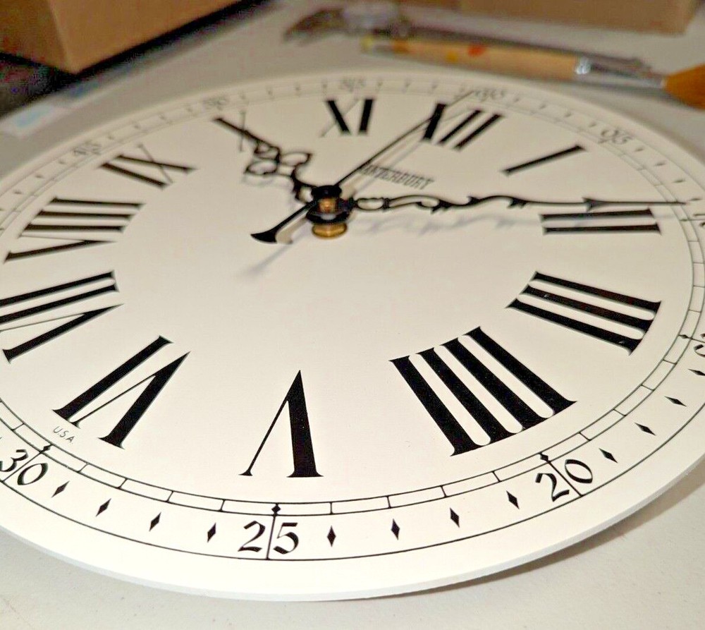 11-1/8" Printed Clock Dial Only or With Mini Quartz/Hands Movement Option