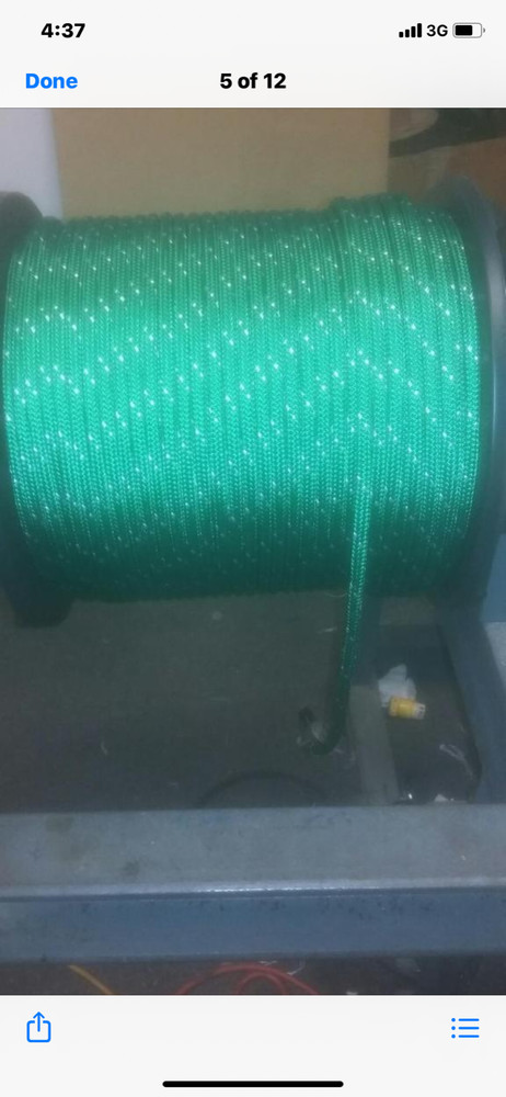 1/2" polyester double braid American made Green