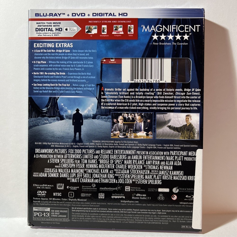 Bridge of Spies (Blu-ray, 2015)