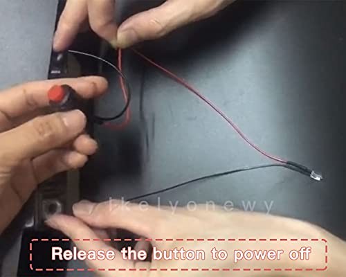 12mm Mini Latching Push Button on Off Switch Prewelded Wire,Self-Locking Micro