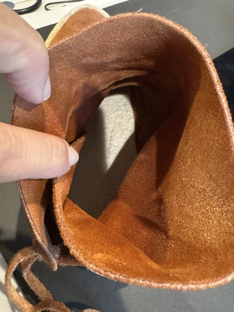 Old Native American Moccasins Navajo Apache Buckskin Hard Bottom High Top 7.5-9