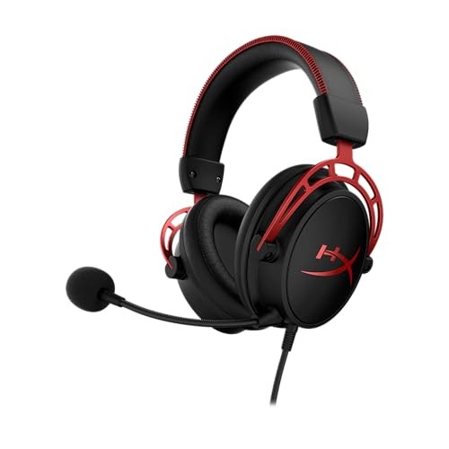 HyperX Cloud Alpha Gaming Wired Headset Microphone for PC PS4 Xbox One Black Red