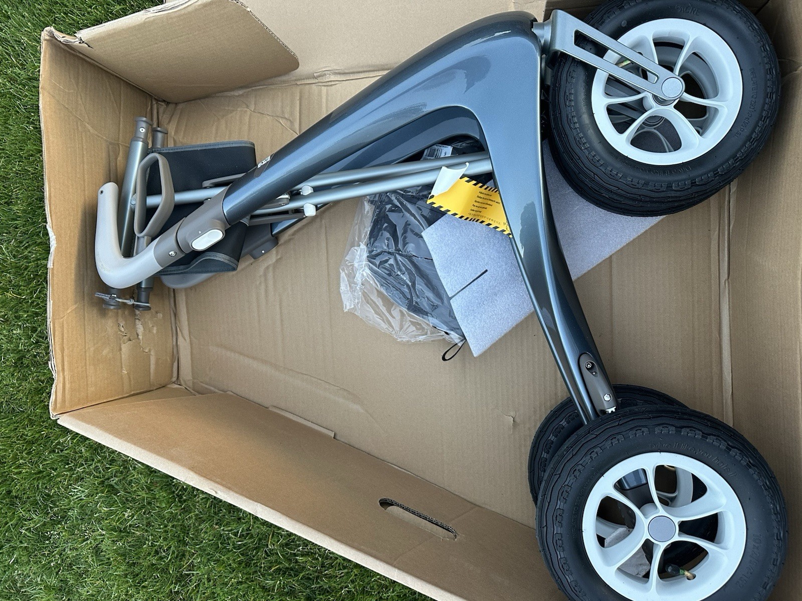 byACRE Carbon Overland Rollator All-Terrain Big Pneumatic Wheels Lightweight...