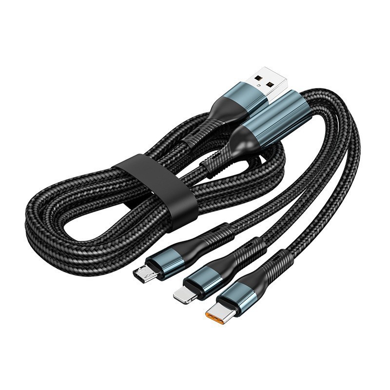 3 in 1 Charging Cable mobile phone data cable for Android USB cable Type-C