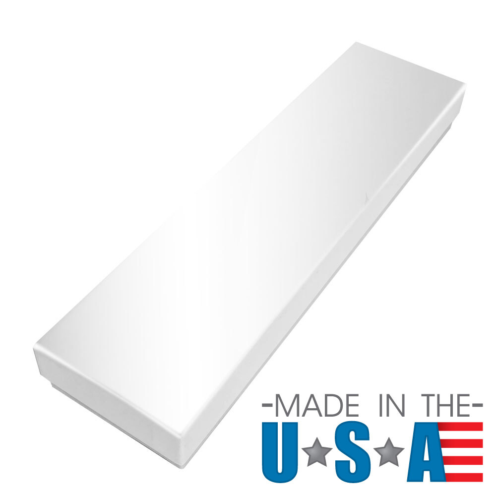 Glossy White Cotton Filled Gift Boxes Jewelry Cardboard Box Lots of 100~200~500