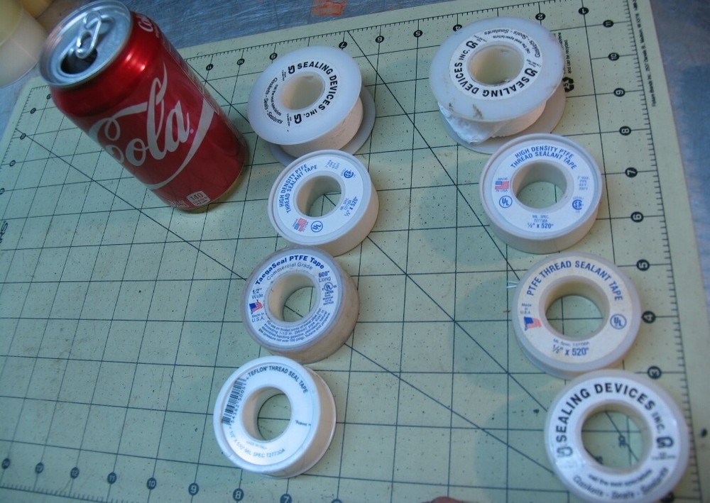 8 rolls Teflon Thread Sealing Tape, PTFE (1"+1/2" rolls)