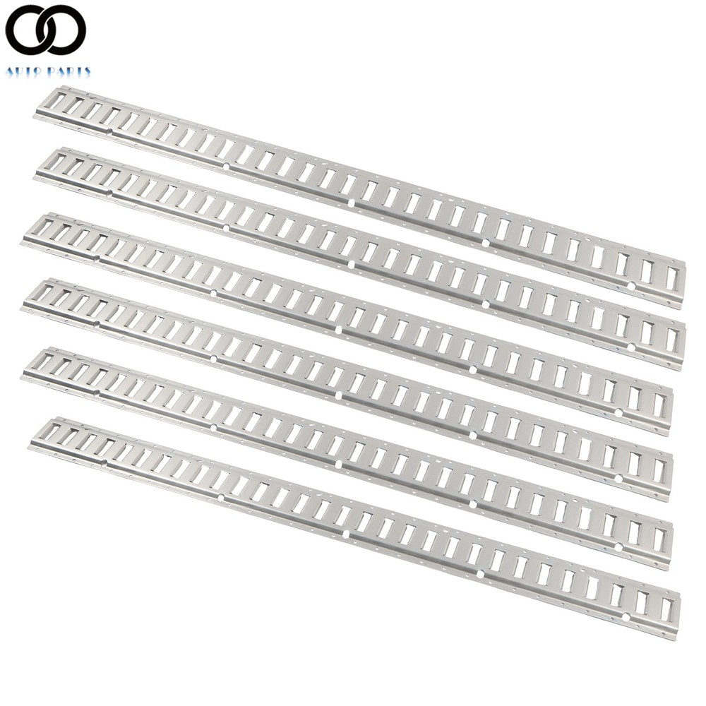 6 Pack 5' Horizontal E Track Tie Down Rail Kit Galvanized Steel Secure Cargo New